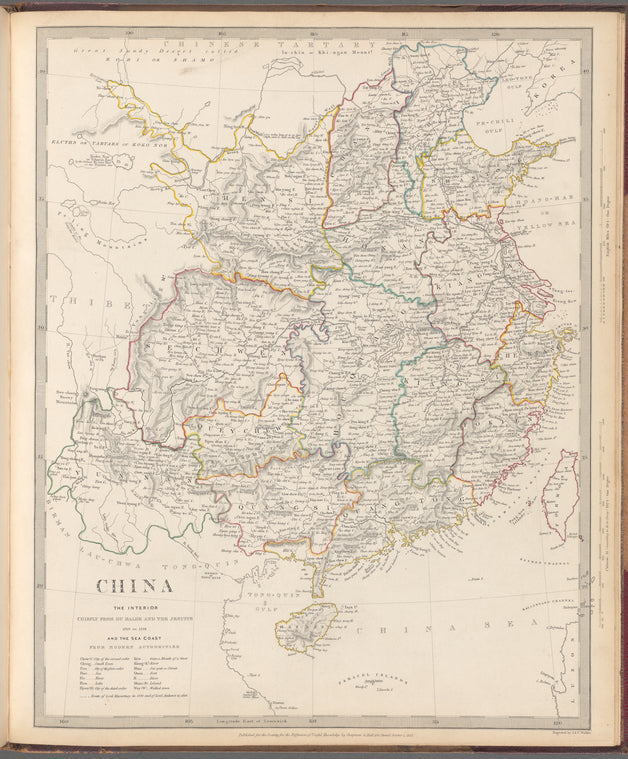 China: the interior, chiefly from du Halde and the Jesuits, 1710 to 1718, and the sea coast from modern authorities