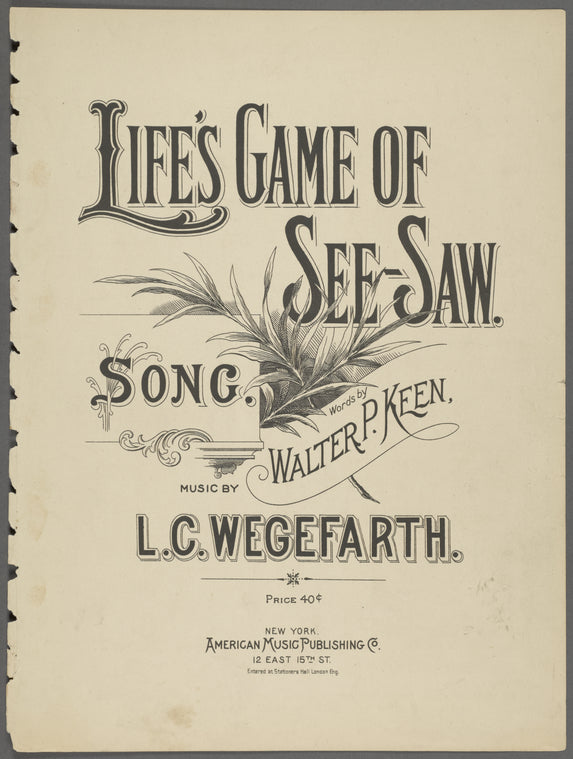 Life's game of see-saw