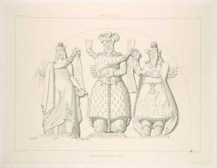 Tak-i Bostan. Figures comprises dans la voûte no. 1
