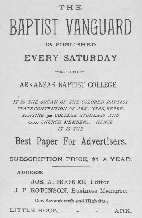 The Baptist Vanguard.