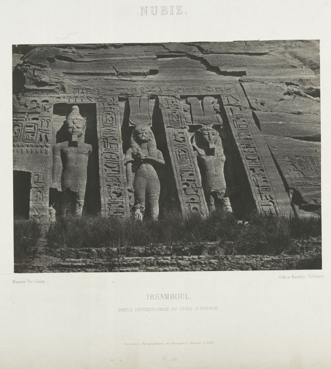Nubie. Ibsamboul, partie septentrionale du spéos de d'Hathor.