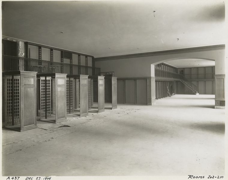 Interior work : cataloguing room, rooms 202-210