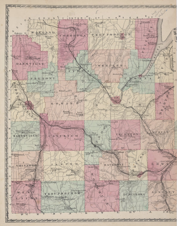 Outline Map of Steuben Co.