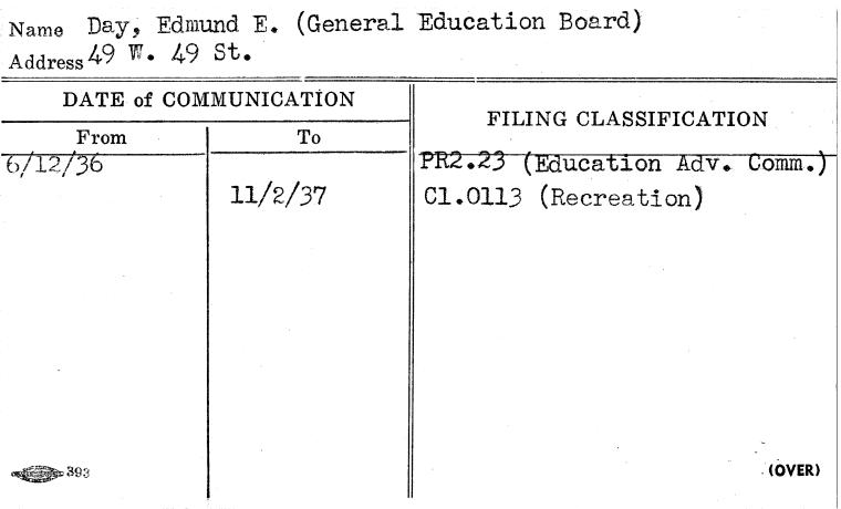 Day, Edmund E. (General Education Board)