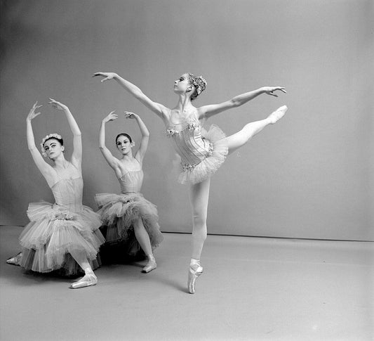 Mimi Paul as the Dewdrop and Penelope Gates and Susan Keniff, in a New York City Ballet production of "The Nutcracker."