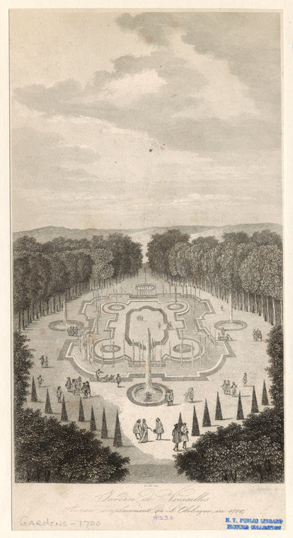 Jardin de Versailles: Ancien emplacement de l'obelisque en 1700