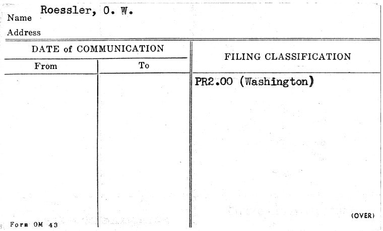 Roessler, O.W.
