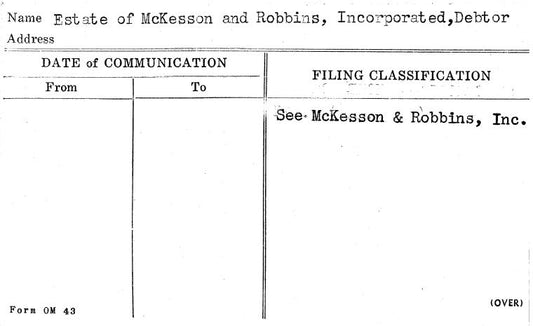 Estate of McKesson and Robbins, Incorporated, Debtor