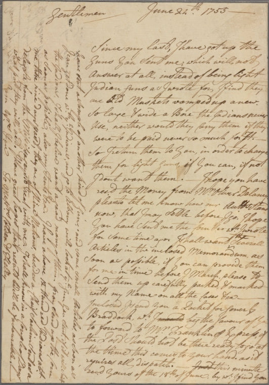 Letter to Messrs. [Cadwallader?] Colden and [William] Kelly