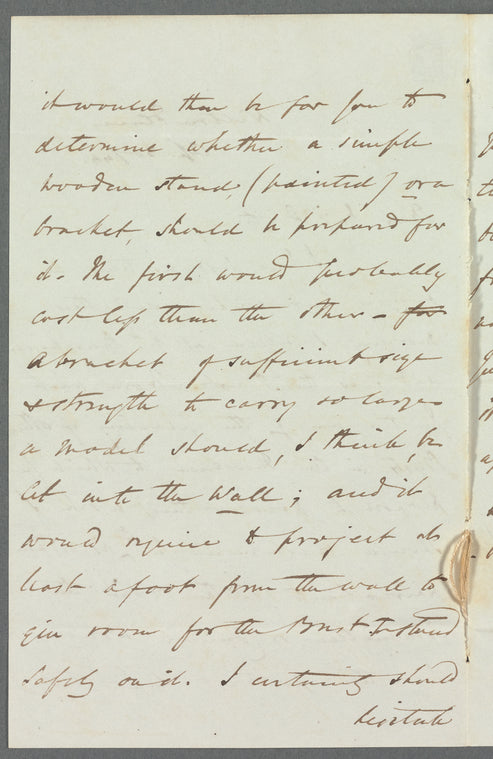 Sir Richard Westmacott to Jane Porter, autograph letter signed