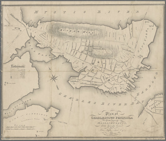 Plan of Charlestown peninsula in the state of Massachusetts: from accurate survey