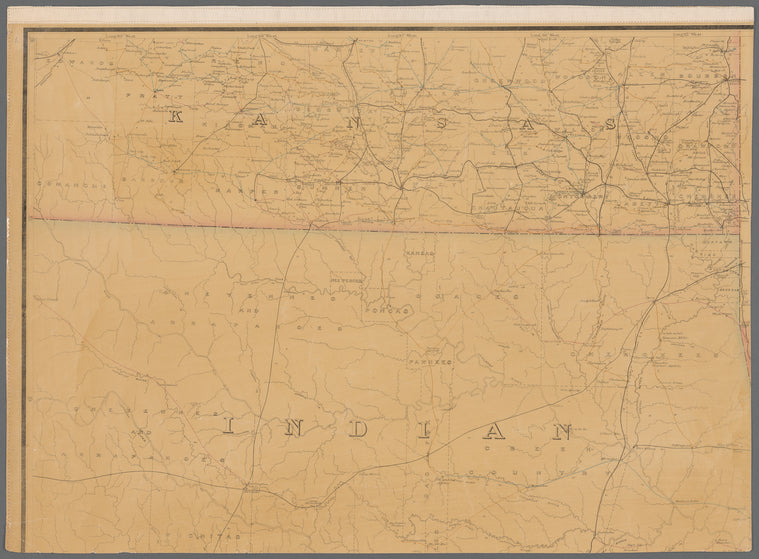 Post route map of the state of Arkansas and of the Indian Territory : with adjacent portions of Mississippi, Tennessee, Missouri, Kansas, Texas and Louisiana