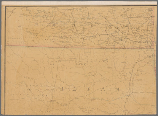 Post route map of the state of Arkansas and of the Indian Territory : with adjacent portions of Mississippi, Tennessee, Missouri, Kansas, Texas and Louisiana