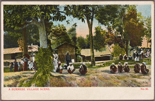A Burmese village scene.