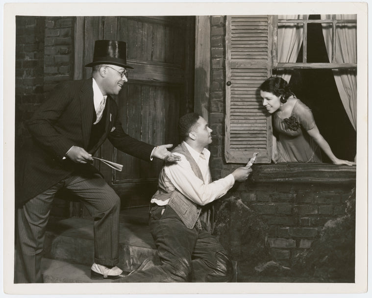 J. Rosamond Johnson, Todd Duncan and Anne Brown in the stage production Porgy and Bess