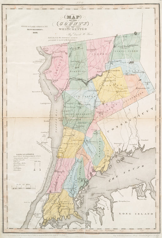 Map of the county of Westchester