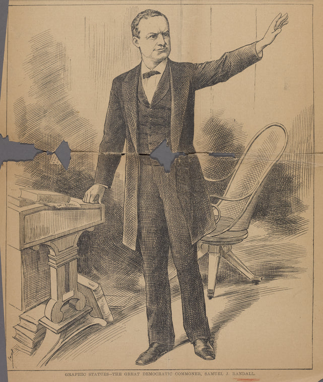 Graphic statues--the great Democratic commoner, Samuel J. Randall.
