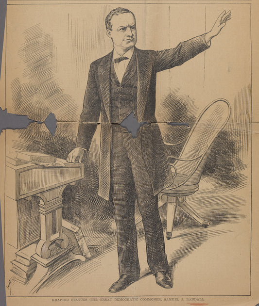 Graphic statues--the great Democratic commoner, Samuel J. Randall.