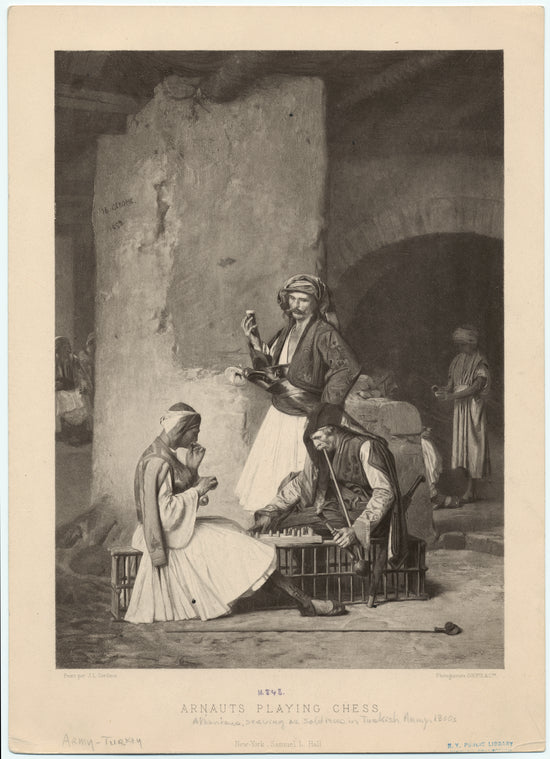 Arnauts playing chess