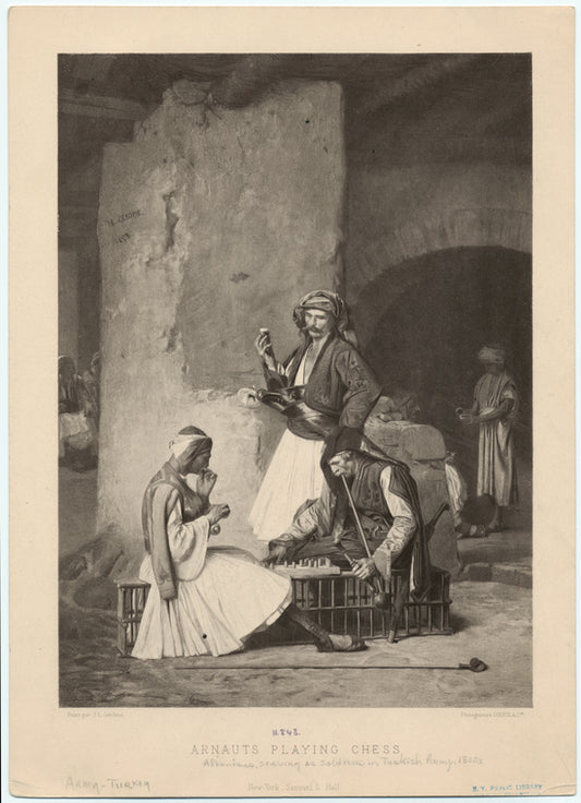 Arnauts playing chess