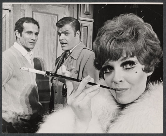 Larry Kert, George Reinholt and Anita Gillette in the stage production Cabaret