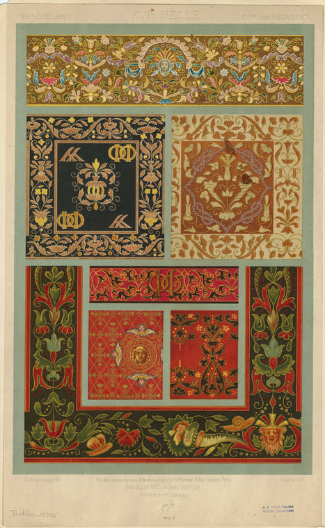 Floral textile design, 16th century