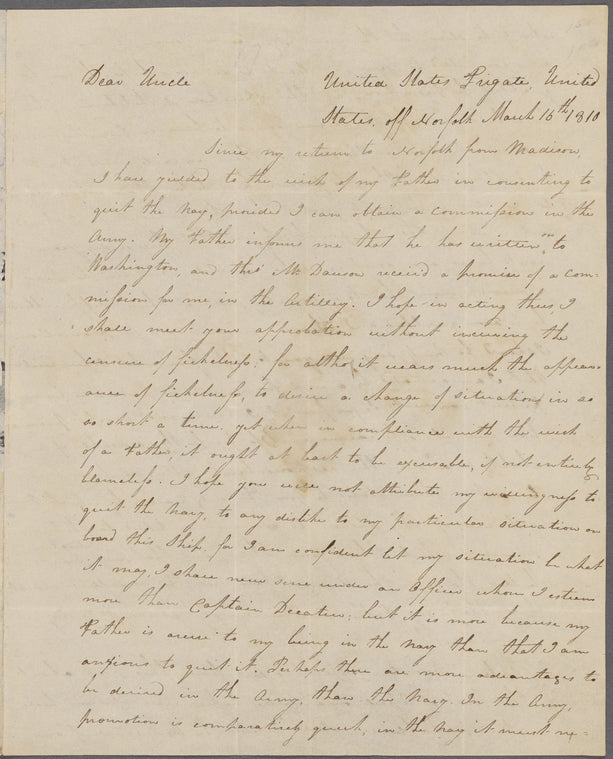 Letter from William Madison
