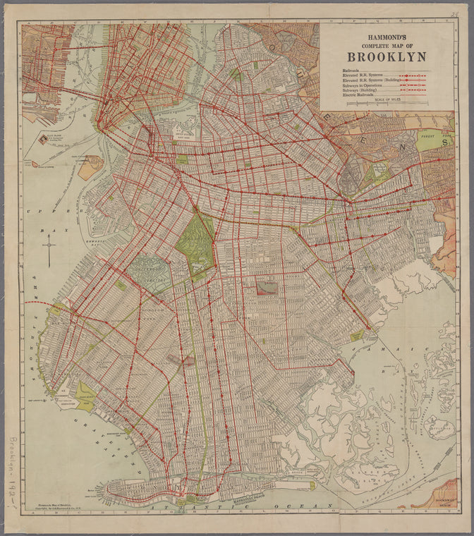 Hammond's complete map of Brooklyn