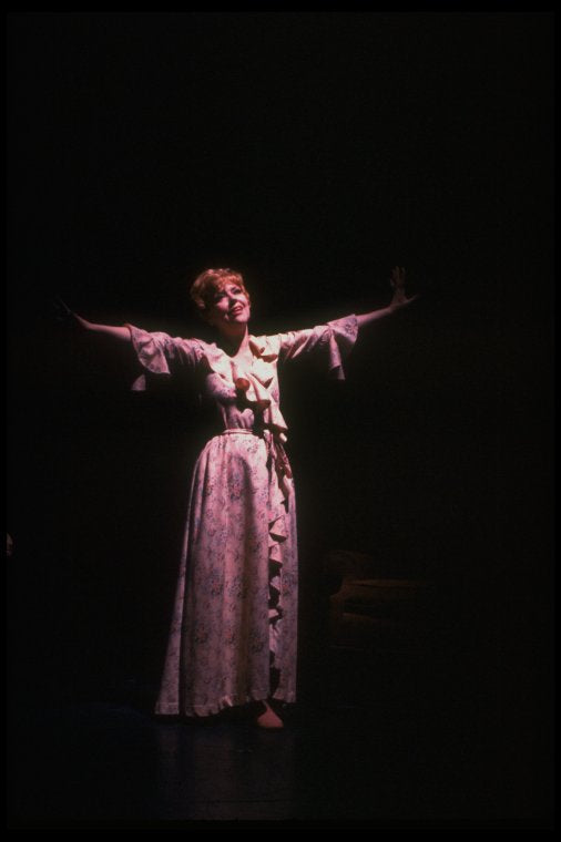 Actress Dorothy Loudon in a scene fr. the Broadway musical "Ballroom." (New York)