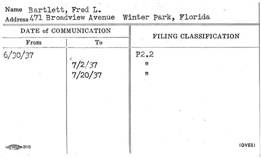 Bartlett, Fred L.
