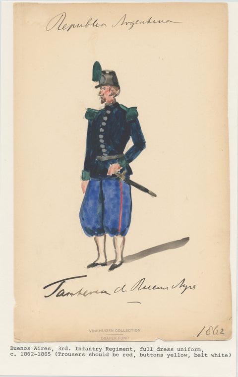 Republica Argentina:  Fanteria de Buenos Ayres, 1862