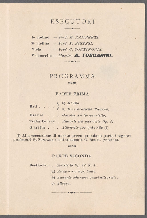 Circolo Musicale Di Novara, Club Unione, program