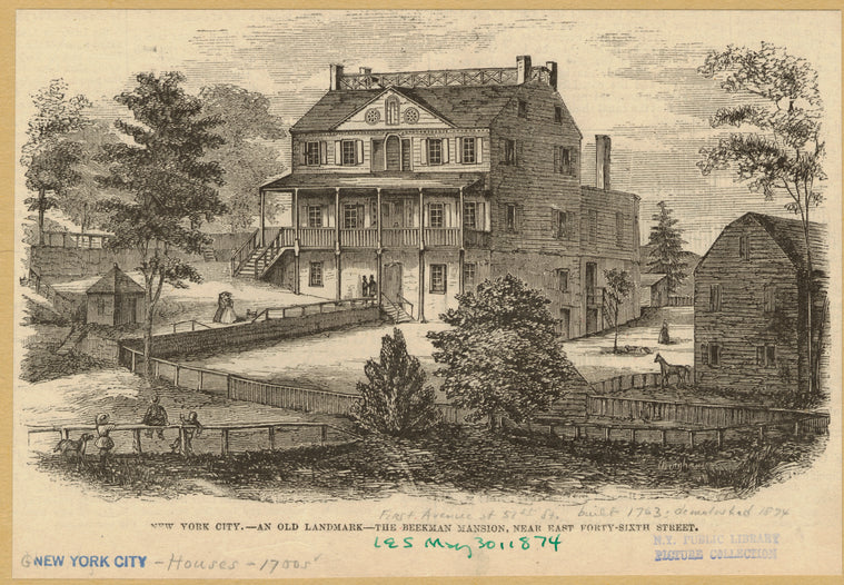 The Beekman Mansion, near East Forty-Sixth Street, New York City. - an old landmark