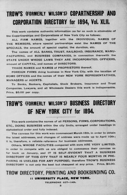 New York City directory: for the year ending July 1, 1895