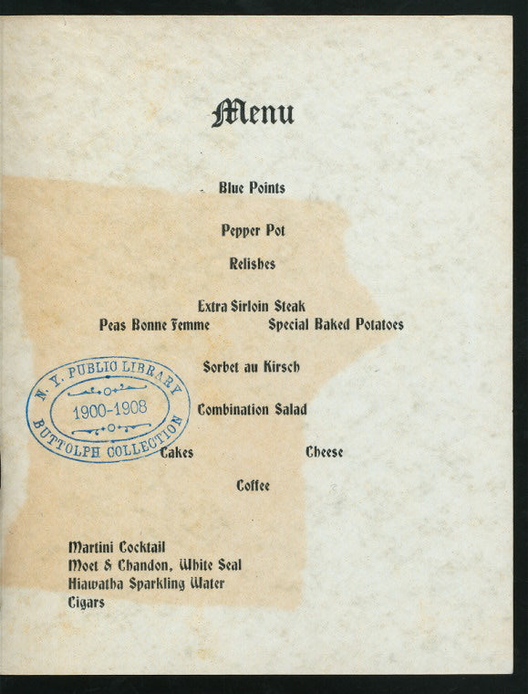 ATLAS CLUB MINSTRELS [held by] ATLAS CLUB [at] "EGYPTIAN BANQUET HALL, AUDITORIUM HOTEL, CHICAGO, IL" (HOTEL;)
