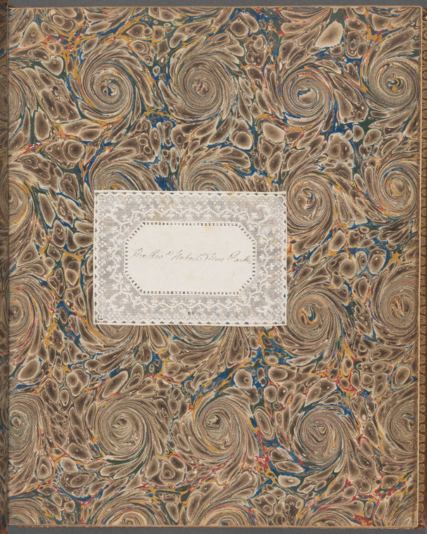 Manuscript bookplate of “The Rev.d Hubert Thos. Parker”