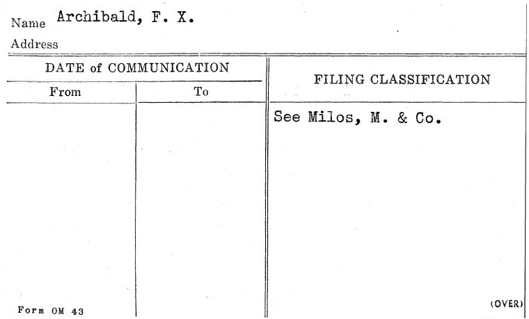 Archibald, F.X.