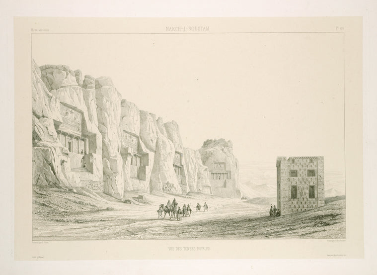 Nakch-i-Roustam. Vue des tombes royales.