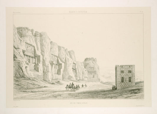 Nakch-i-Roustam. Vue des tombes royales.