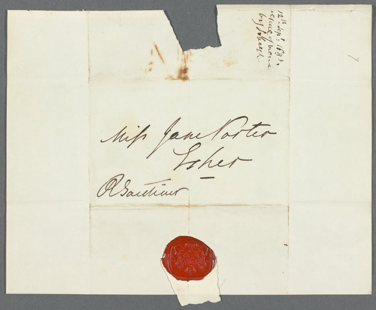 Unidentified sender to Jane Porter, letter cover (empty)
