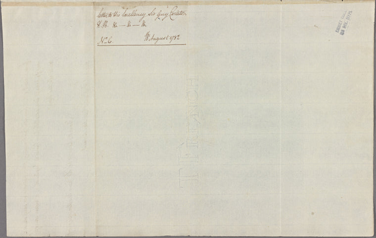 Letter to Sir Guy Carleton [New York]