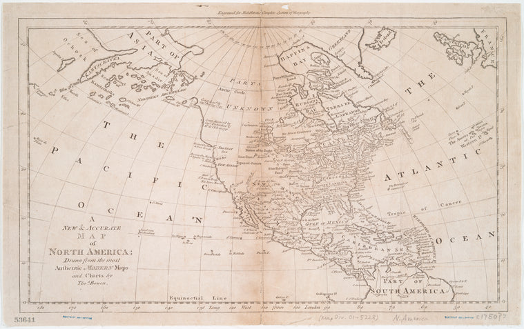 A new & accurate map of North America : drawn from the most authentic modern maps and charts