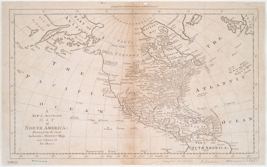 A new & accurate map of North America : drawn from the most authentic modern maps and charts