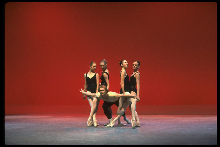 New York City Ballet production of "The Four Temperaments" (filming in Nashville, Tennessee for Dance in America) with Adam Luders, Maria Calegari, Nina Fedorova, Linda Homek, Garielle Whittle, choreography by George Balanchine (Nashville)