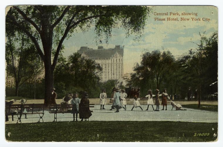 Central Park, showing Plaza Hotel, New York City