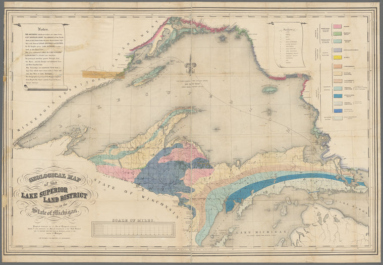 Geological map of the Lake Superior land district in the state of Michigan