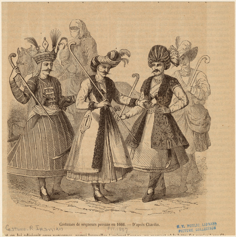 Costume de seigneurs persans en 1666