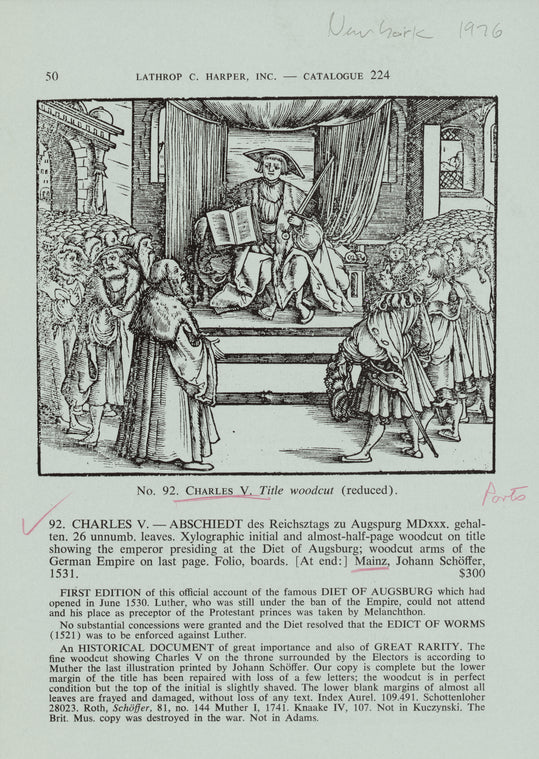 Charles V, Holy Roman Emperor.