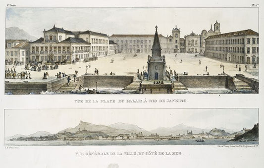 Vue de la Place du Palais, à Rio de Janeiro; Vue générale de la ville, du côte de la mer.