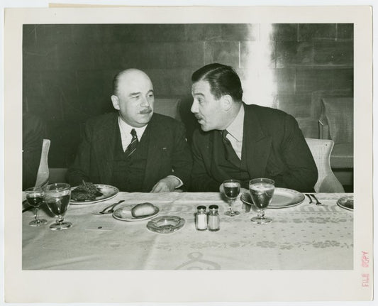 France Participation - Grover Whalen and Marcel Olivier at luncheon